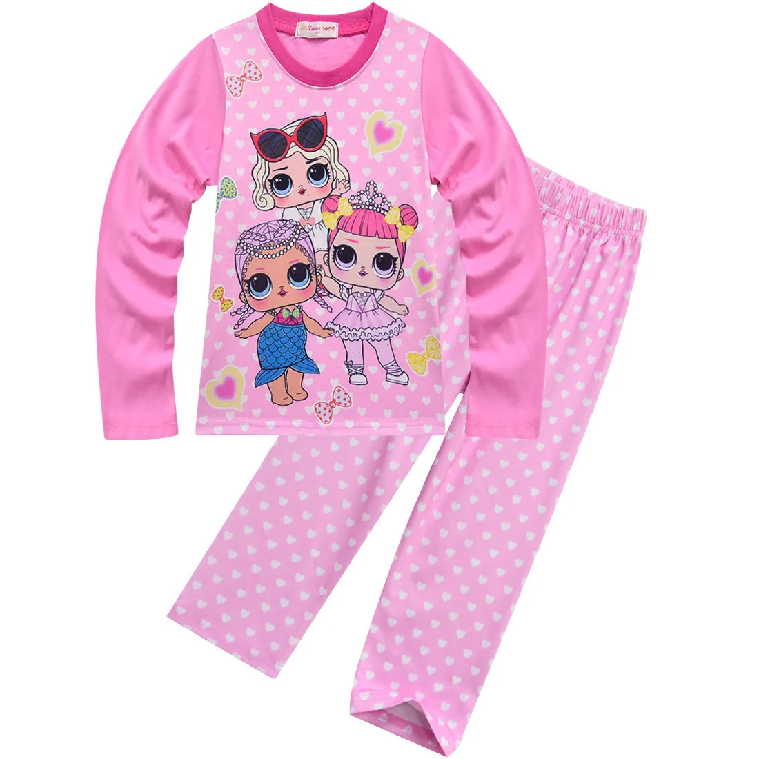 

Kids pajamas children sleepwear baby pajamas sets Lol Dolls Baby Girl Casual Cotton nightwear