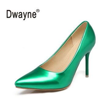 

Big Size Women's Pump Shoe with 9cm High Heels Pumps PG37 New Party Shoes For Women PU Wedding Shoes chaussure femme 166-48