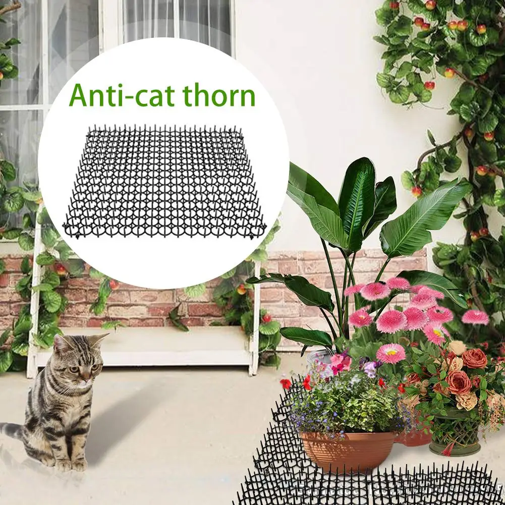 5 Pieces Gardening Plastic Anti-cat Thorns Cat And Dog Repellent Pad Plastic Nails Environmentally Friendly Protective Fence Set