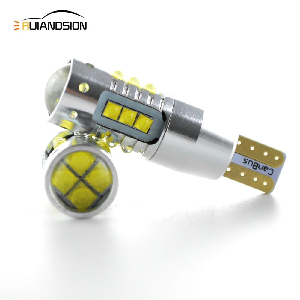 

2x 0.43A 80W 12/24V T10 W5W 194 501 LED Canbus No Error Car Lights 16SMD CREEXB-D Reading Instrument Light Bulb 5w5 Auto 6000K
