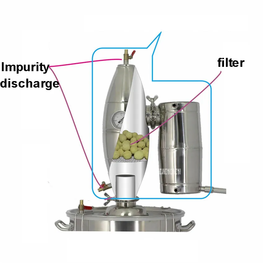 20 л/30 л домашний дистиллятор 304 из нержавеющей стали для домашнего использования винный Самогонный аппарат для дистиллятора делает дистилляционное оборудование