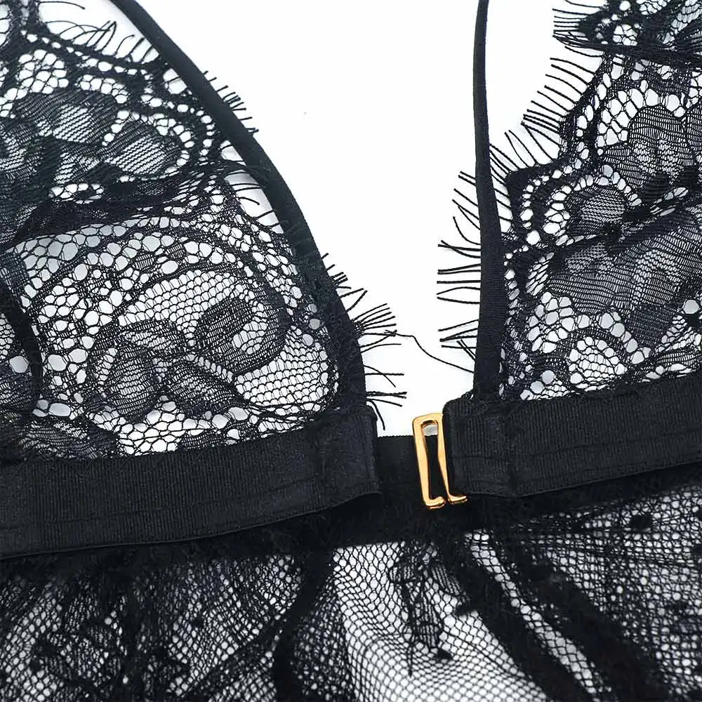 Новинка Babydoll эротическая Ночная рубашка женские кружевное прозрачное белье сексуальные v-образный вырез халаты с g-стринги Babydoll женские