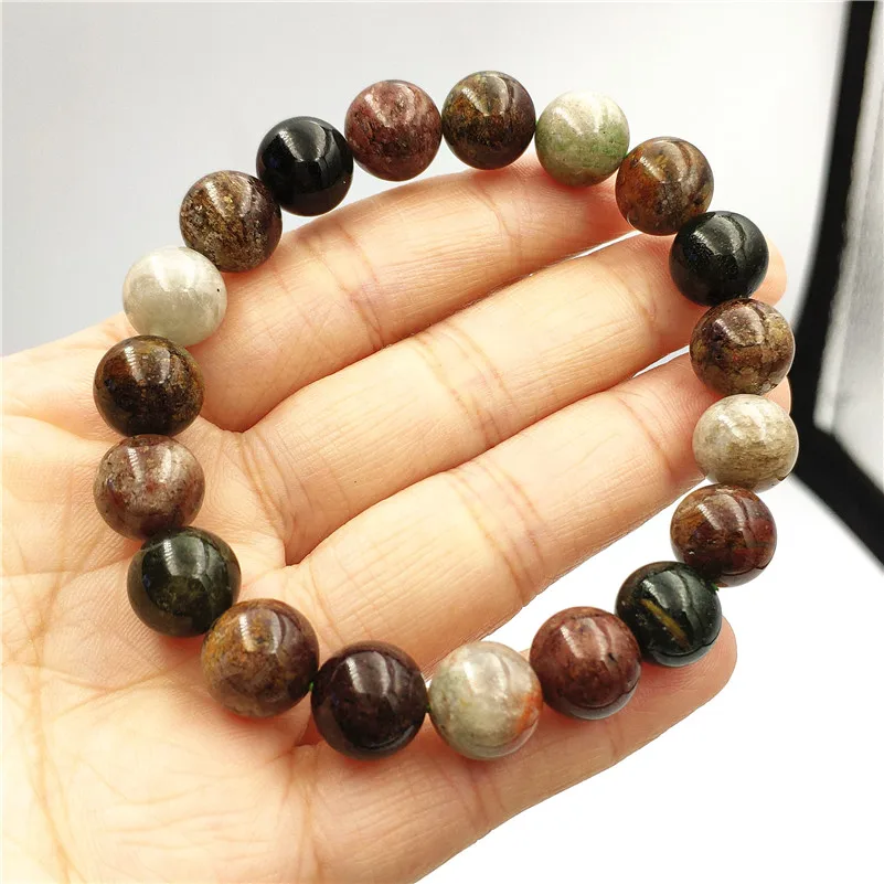

11mm Natural Colorful Phantom Quartz Bracelet Gemstone Party Anniversary Gift Stretch Jewelry For Women Men Crystal Bracelets