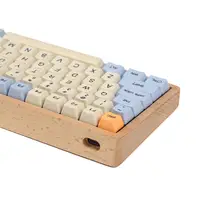 Ymdk troca quente totalmente programável 96 nogueira faia madeira caso placa de alumínio pcb estabilizadores suporte ansi iso kit diy