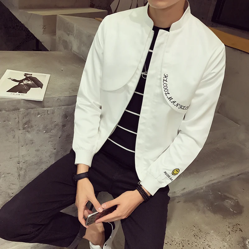 2018 stickerei Doppel Schicht Jacke Schwarz Grün Weiß Herren Bomber Jacke Masculino Campera Hombre Ropa Para Hombre