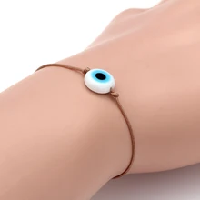 Модные глаз ювелирные украшения на нитке цепочке регулируемые браслеты для Для женщин Для мужчин видов на возраст 6, 8, 10, 12 лет мм глаз браслеты с подвесками подарок на день рождения