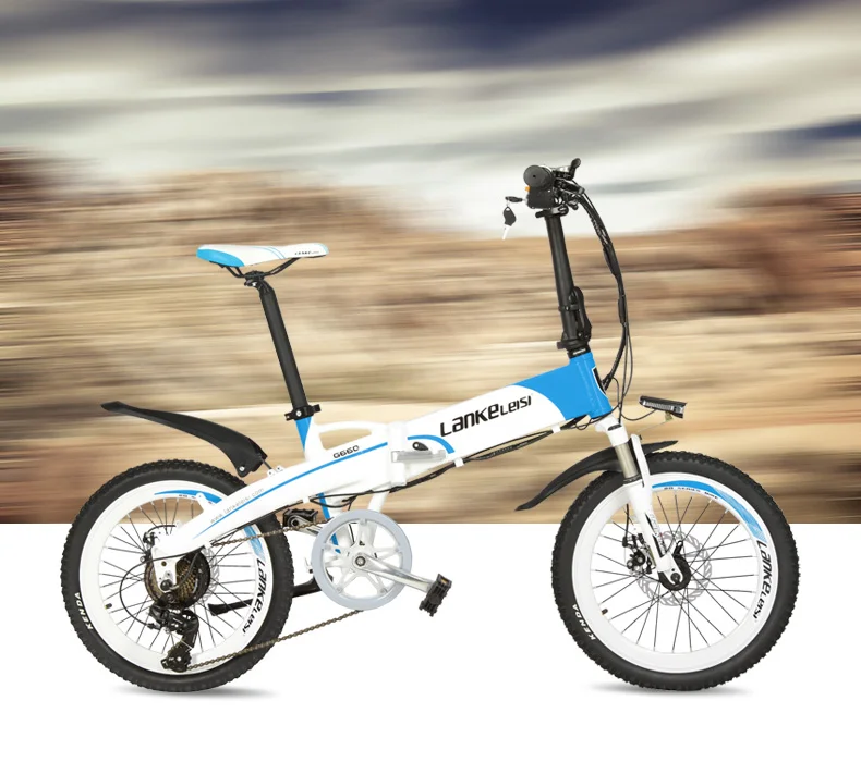 Perfect 2019 New, Lankeleisi Brand, Folding Electric Bicycle, 20", 48V/10A, 240W, Hidden Battery, Aluminum Alloy Frame, Mountain Bike 24