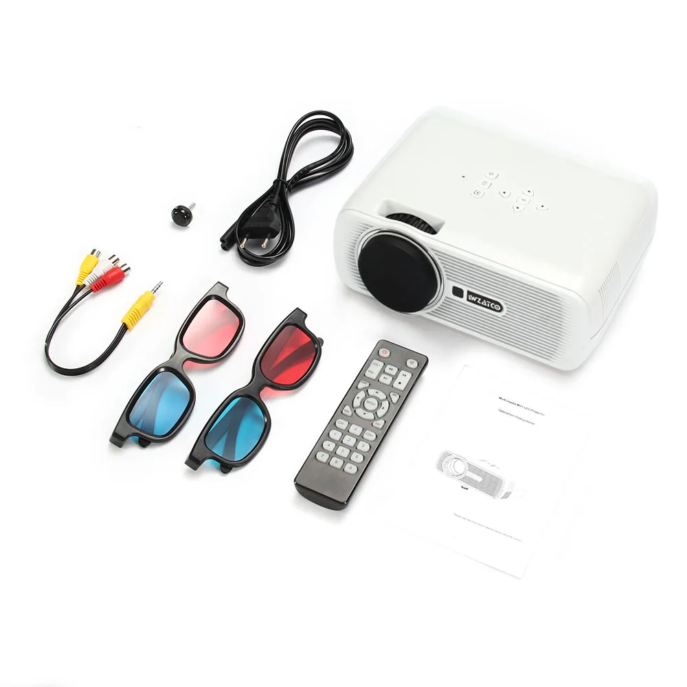 WZATCO CTL80 Android 6 Wifi inteligente portátil Mini LED 3D TV proyector soporte Full HD 1080 p 4 K Video casa teatro Proyector