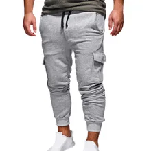 Мужские джоггеры спортивные брюки Новые повседневные брюки со средней посадкой мужские карманы Твердые Брюки карго мужские большие размеры 4XL уличная мужские брюки