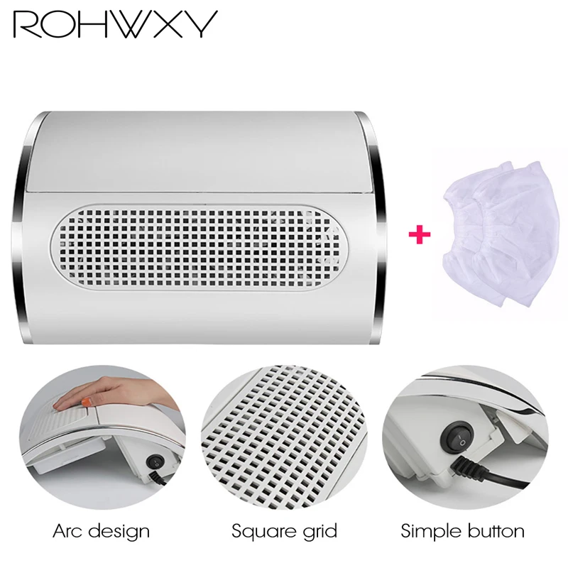 ROHWXY 40 Вт ногтей всасыватель пылесборник с 3 вентилятора для пылесос низкий