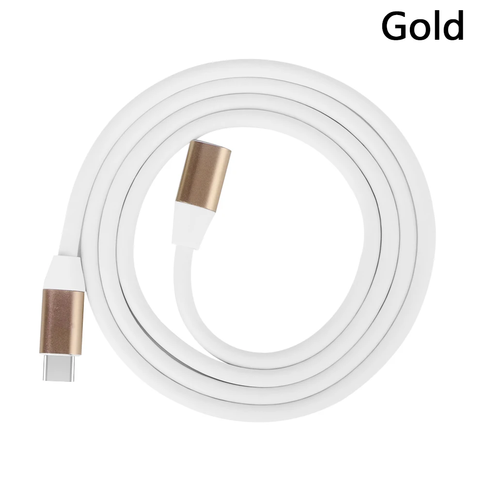 1 м usb type C кабель-удлинитель USB 3,1 кабель для передачи данных и видео USB-C Штекерный и гнездовой удлинитель - Цвет: Цвет: желтый