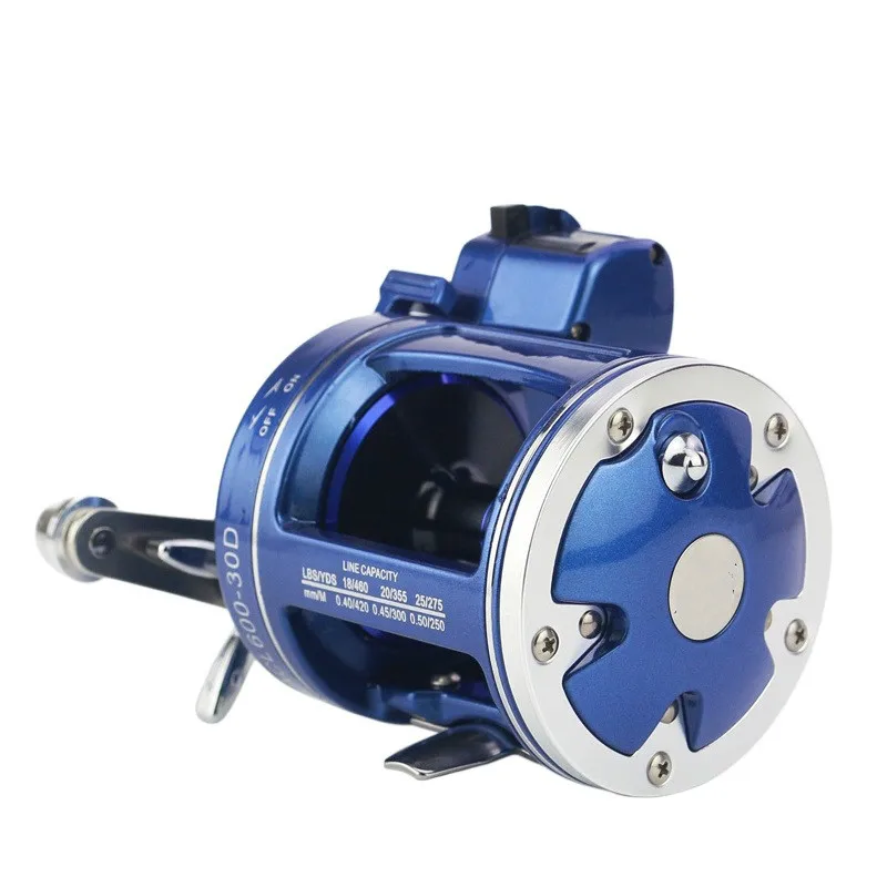 

2018 NEW 12+1BB Offshore Angling Gapless Drum Wheel Fishing Reel with Electric Depth Counting Multiplier Body