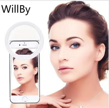

Portable Flash Darkness Enhancing 3 Level Brightness Photography Selfie Ring Light for Smartphone