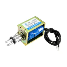 Uxcell 400mA/1A DC 12V Solenoid Electromagnet 15/25N 10mm Push Pull Type Open Frame Linear Motion Solenoid Electromagnet 1PCS