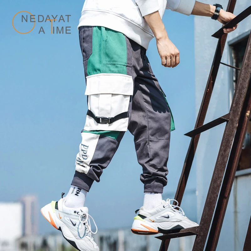 Рок хипстерские брюки карго мужские японские стильные брюки с большими карманами мужские модные повседневные штаны для бега хип-хоп Уличная одежда