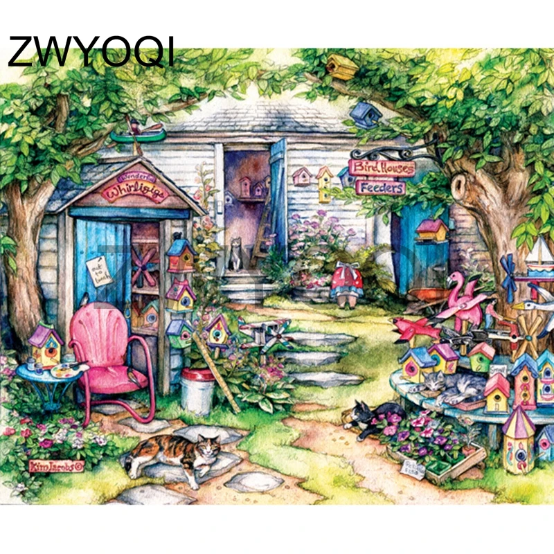 Diamond-Painting-Back-Courtyard-5D-DIY-Needlework-Embroidery-Cross-Stitch-Rhinestone-Decoration-Crafts-Fashion-Art-Gift
