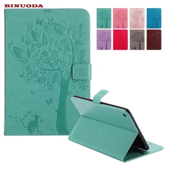 

For Apple iPad Mini4 Case Cat Girl Embossed PU Leather Wallet Stand Case with Auto Wake/Sleep Smart Cover for iPad Mini 4