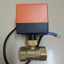 3/" DN20 Электрический регулирующий клапан AC220V Электрический двухсторонний клапаны для водонагревателя на солнечной батарее фанкойл юнит