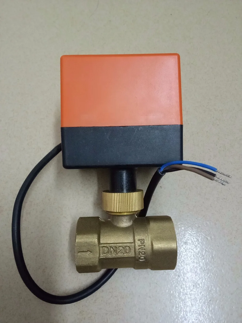 3/4" DN20 electric actuator valve AC220V electric two way valves solar