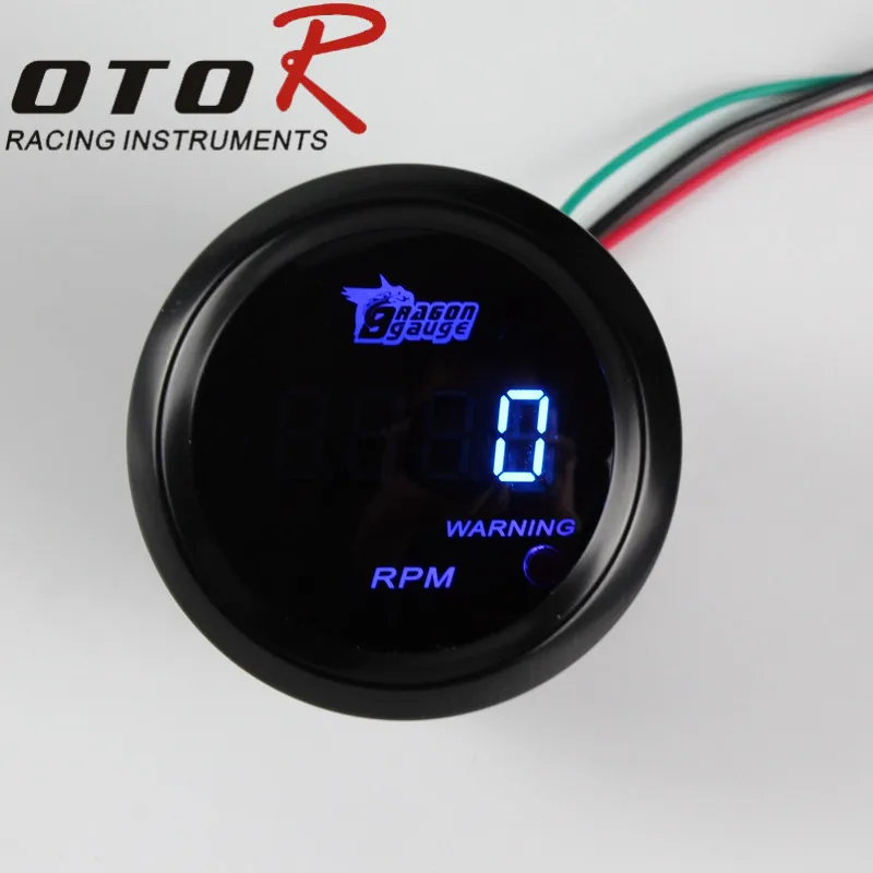 Buy 2" 52mm 20Led Digital Car Tachometer reading 0 9999RPM /Black Tachometro