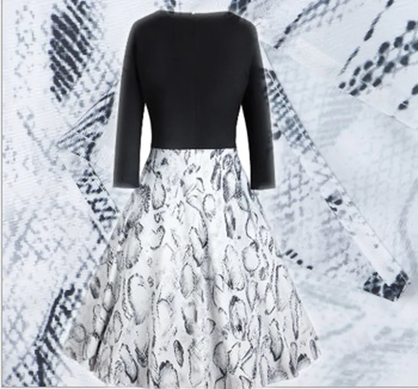 

O-Neck Sexy Summer Chiffon Dress Women Floral Print Patchwork Vintage Dress Hepburn 50s Elegant Party Dresses Plus Size Sundress