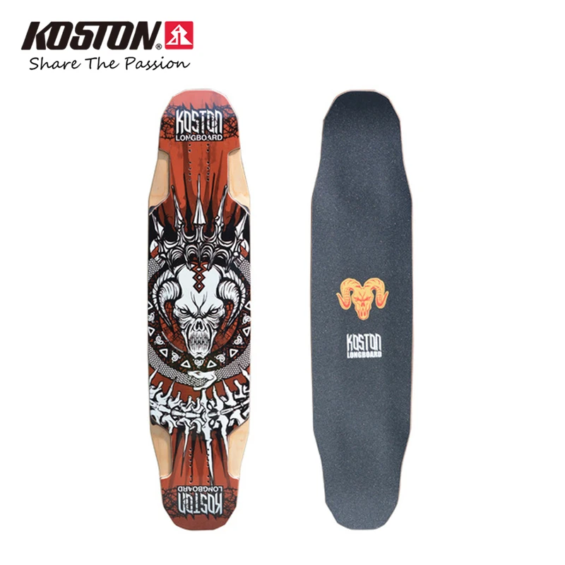 Koop KOSTON Professionele Multifunctionele Longboard Decks Allround Skateboard Decks Lange Skateboard 40 Inch 9ply Canadese Maple Ingedrukt