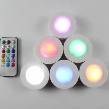 

HobbyLane 3pcs/lot 13Colors Change Touch Remote Control RGB Pat Lamps Night Lights for Christmas Halloween Bar Decoration