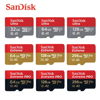 SanDisk-tarjeta Micro SD original 100%, 16GB, 32G, microSDHC, 64G, 128G, 256G, MicroSDXC, UHS-I, Clase 10, tarjeta de memoria Tran Flash, tarjetas TF