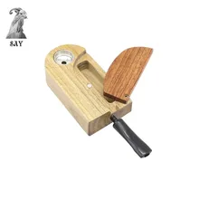 SY портативный деревянный курительная трубка табачная трубка фильтр травяной измельчитель деревянная труба с Смоляным держателем для сигарет аксессуары для сигарет