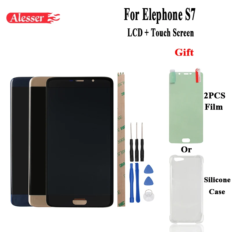 

Alesser For Elephone S7 LCD Display and Touch Screen FPC-HTF055F115 Repair Part 5.5'' Replacement+Tools + Gift For Elephone S7