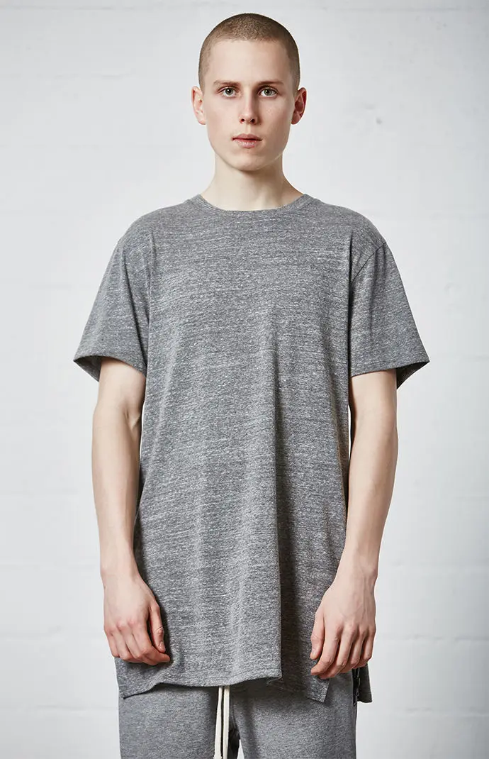 

Long Version Basic Fog Long Line Hip Hop Side Split Open Streetwear Blank Solid Top Urban Summer Men Tshirt