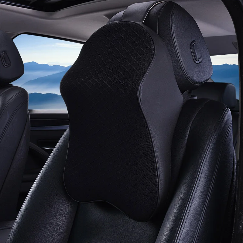Online High End And Comfortable Headrest Memory Foam Car Neck Pillow Polyester Space High Elastic Cotton Car Interior Accessories