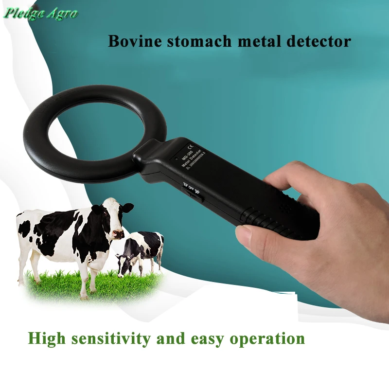 Металлоискатель скот корова желудок сканер безопасности Портативный животноводческий чувствительный воловья полное кольцо тон и вибрация фермы