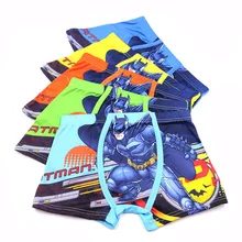 10 шт./лот, высококачественные детские трусы с Бэтменом для мальчиков, Детские хлопковые короткие трусики-шорты, детское нижнее белье, От 4 до 9 лет