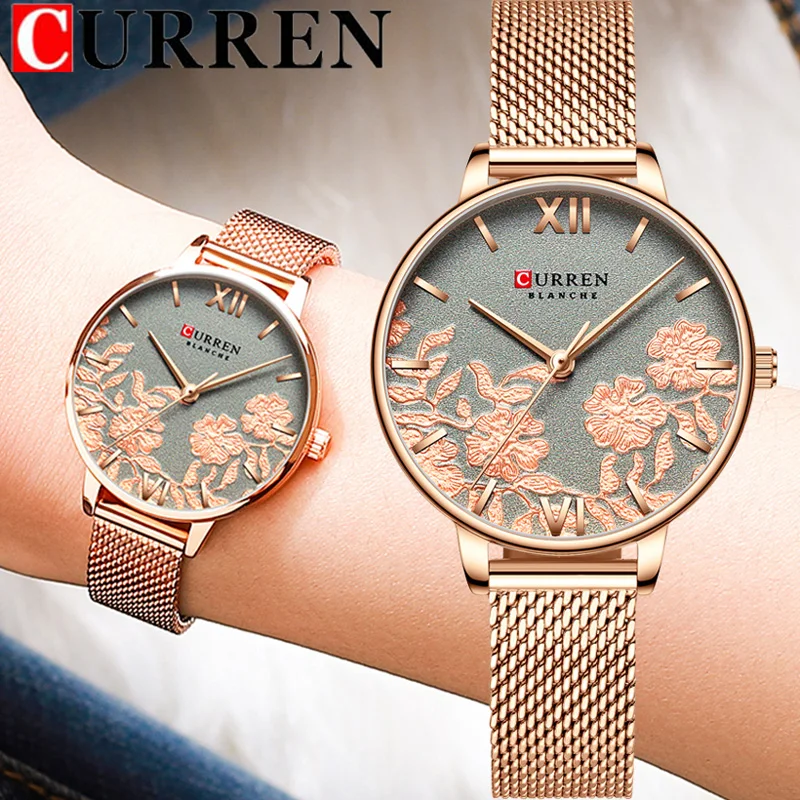 

CURREN 9065 Women Watches Waterproof Top Brand Luxury Gold Classic Bracelet Ladies Wristwatch Stainless Steel Band Female Clock