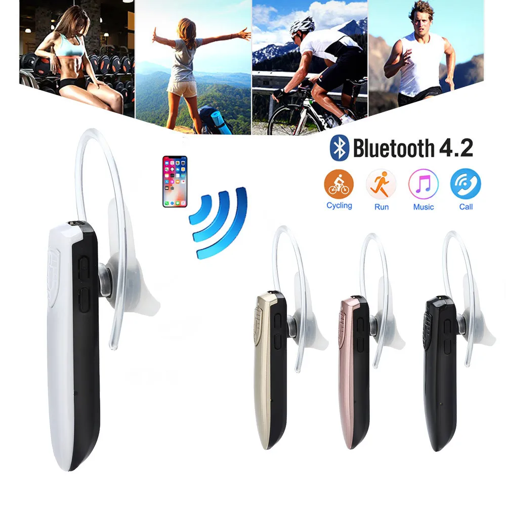 

Bluetooth 4.1 Wireless Headset Earbud Headphone Earphone With Mic For iPhone
