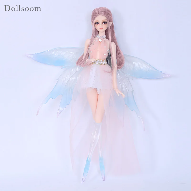 Dollsoom Asis BJD Dolls 1/6 Pretty Slim Fairies Wings Option Toy For Girls Best Unique Birthday Gift Moonlight Sprite Mini Gem