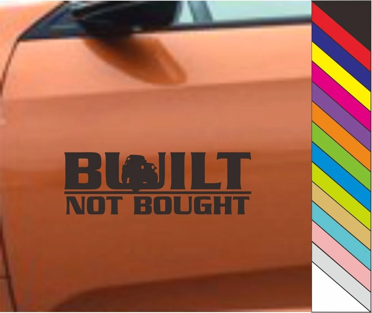 Built not bought наклейка дерева настенные наклейки для ноутбука по бездорожью пляж mudder