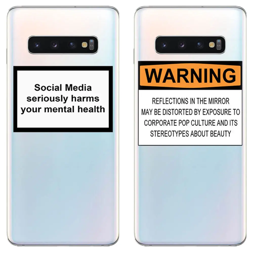 

Social Media seriously harms your mental health Soft silicone phone cover case for Samsung Galaxy S6 S7 S8 S9 S10Plus Edge