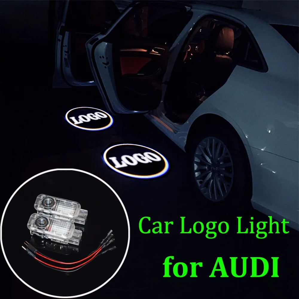 flytop 2 x Car Door Lights LED Light LOGO Laser Lamps for AUDI