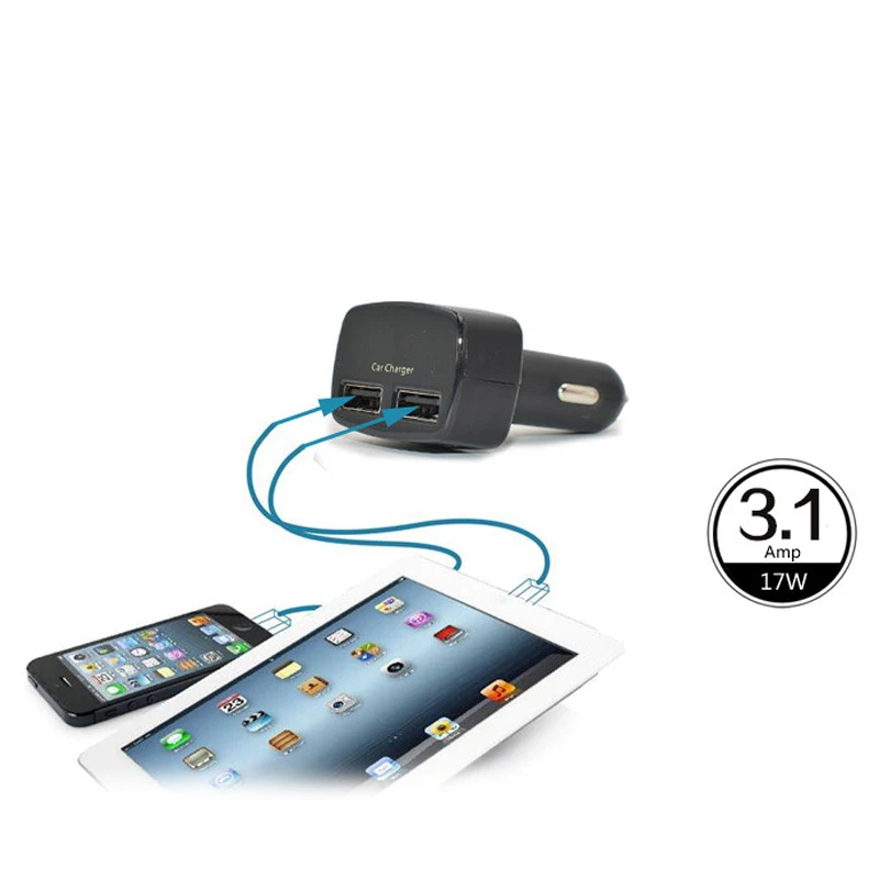 Новый двойной зарядное устройство USB цифровой светодиодный дисплей 5 в 3.1A