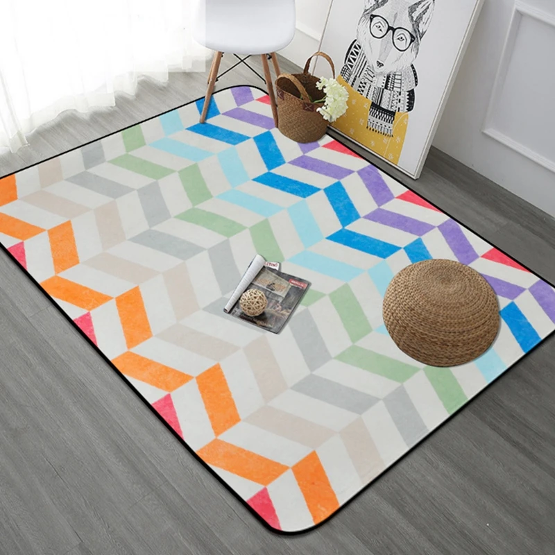 Nordic Modern Tebal Bergaris Karpet Untuk Ruang Tamu Gi Panjang 7681563084 1753305594 7681494831 7681554061 7681566002 7702793682