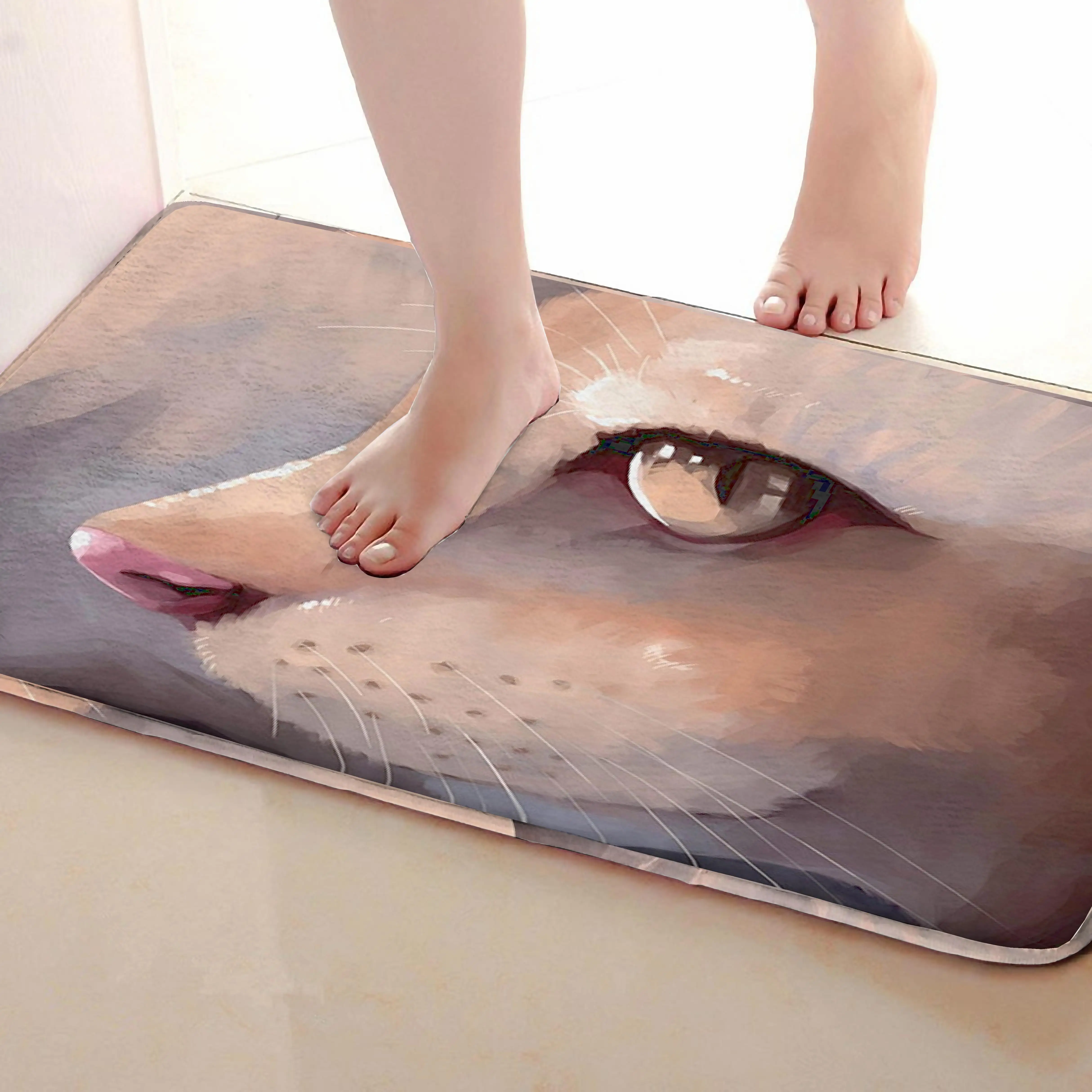 Животного Стиль Ванная комната Коврики, забавные Нескользящие Для ванной Коврики, Занавески для душа Интимные аксессуары, Коврики Чинг вашей душе Шторы