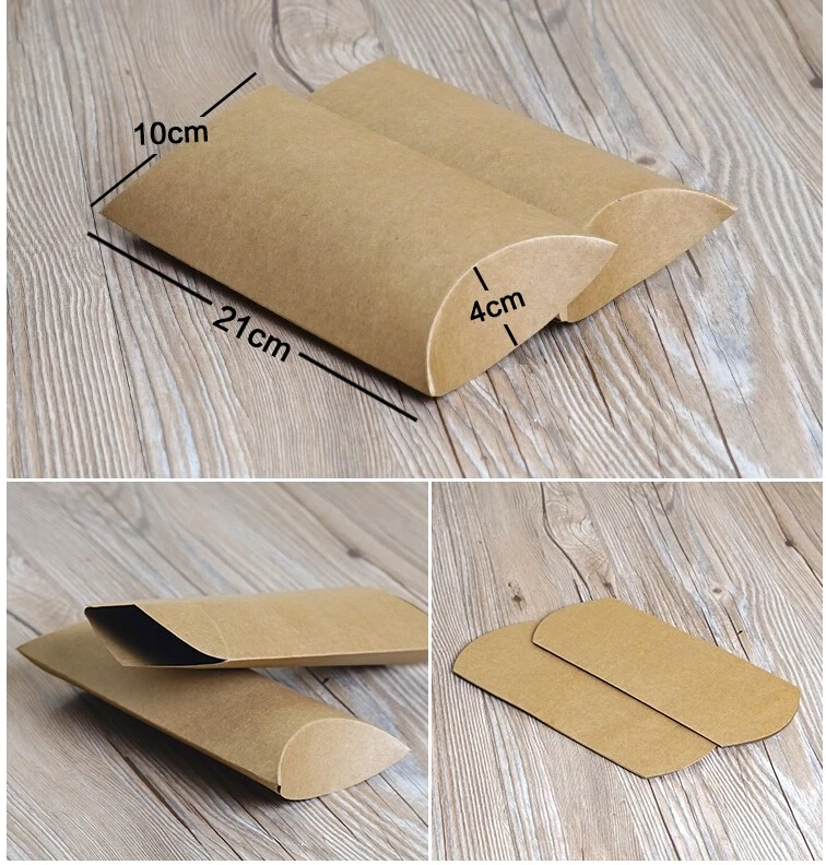 kraft carboard gift paper box for gifts/kraft pillow packaging box