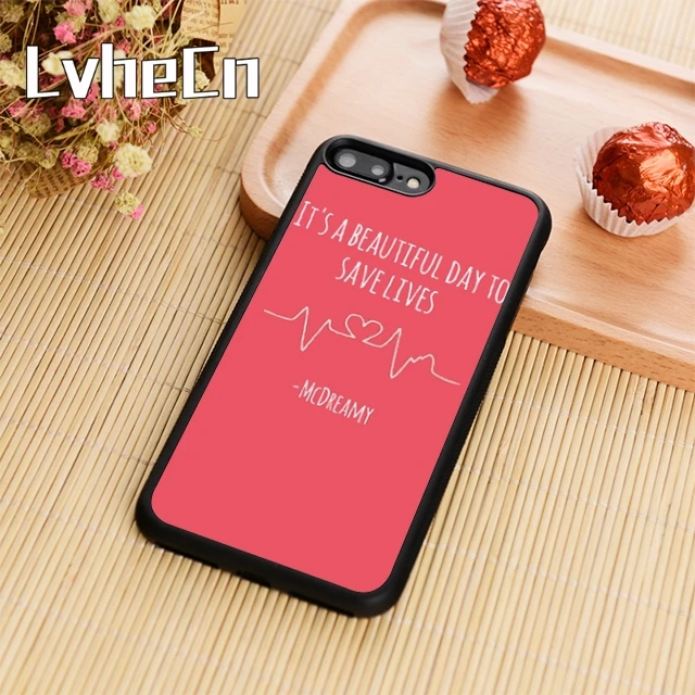 LvheCn Gray s Anatomy Quotes Luxury Phone Case Cover For iPhone 5 6 7 8 plus 11 pro X XR XS max Samsung S7 edge S8 S9 S10 |