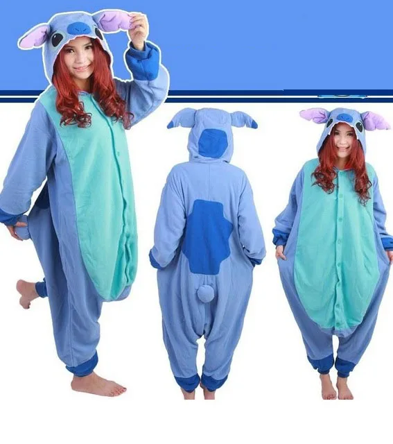 Aliexpress.com : Buy New Adult Fleece Pajamas Onesie Blue Pink Stitch ...
