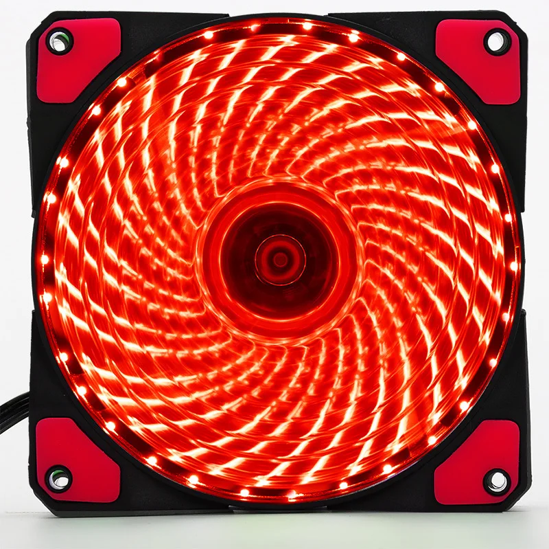

120mm PC Computer 16dB Ultra Silent 33 LEDs Case Fan Heatsink Cooler Cooling with Anti-Vibration Rubber,12CM Fan,12VDC 3P IDE