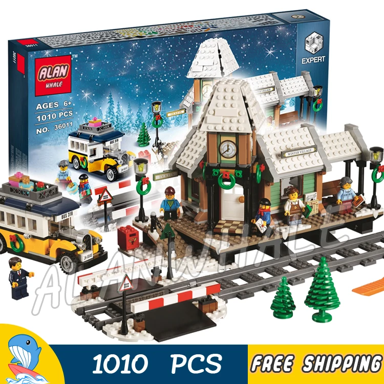 

1010pcs Creator Winter Holiday Village Station Toy 36011 Model Building Blocks Children Kids Toys Bricks Compatible With lego