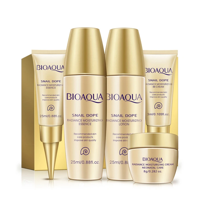 BIOAQUA skin care set, face cream bb cream eye cream toner,liquid 5pcs