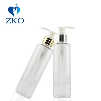 

1 pcs Free Shipping 200ml Shinny golden aluminum shell shampoo lotion dispenser pump refillable bottle